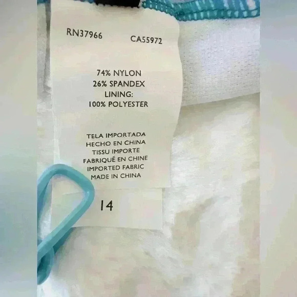 Jantzen Wildlife Ring Straps High Neck Zebra Print One Piece Swimsuit Size 14 - Picture 10 of 10